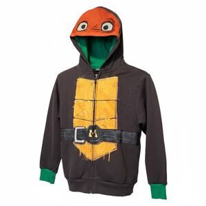 Nickelodeon Black & Orange & Green Turtle Shell Hoodie